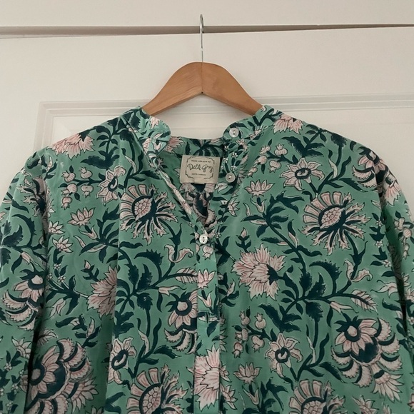 Dilli Grey Mint Winter Jasmine Girlfriend Night Shirt Dress Organic Cotton - Picture 9 of 10